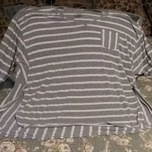 Light grey and white shirt